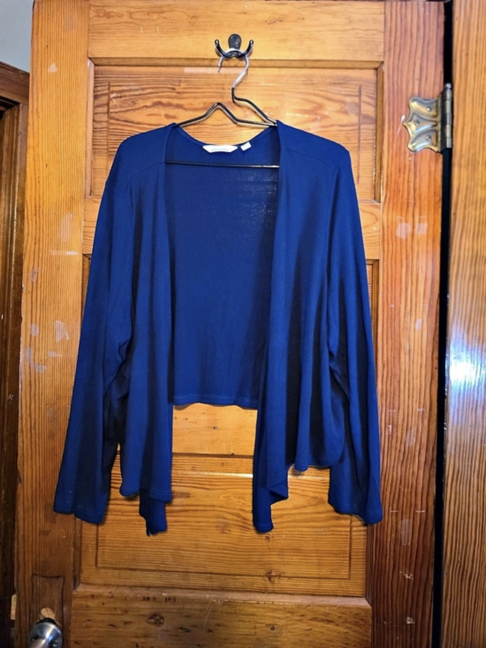 Lemon Way Navy Blue Lightweight Sweater Cardigan Size 2X